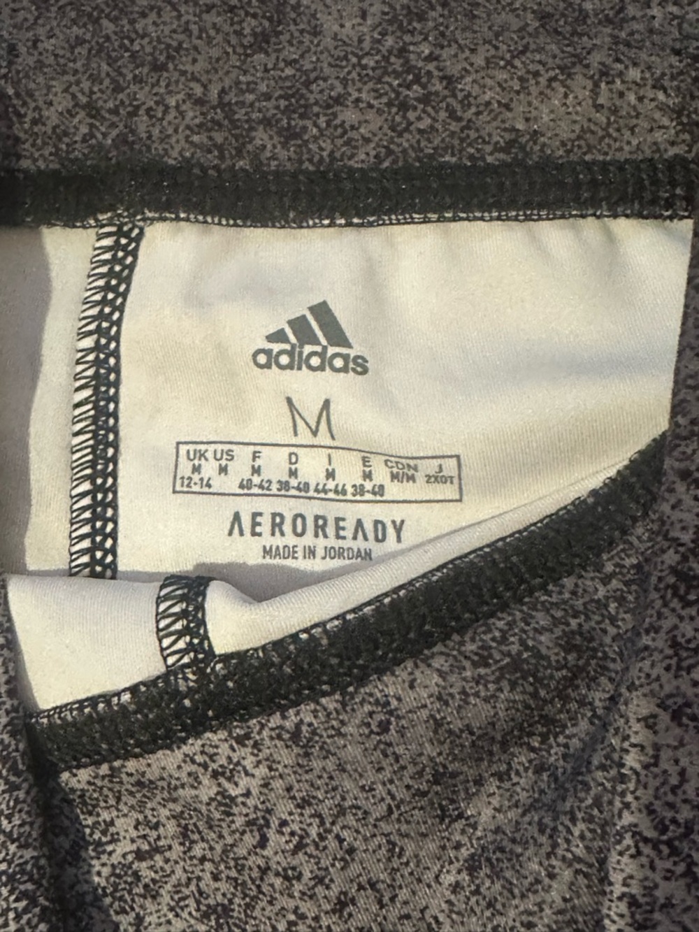 Adidas Metallic Silver/Black Aeroready Active Leggings with Side Stripes - Picture 5 of 5